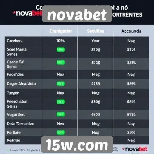 Comparativo entre novabet e concorrentes do setor